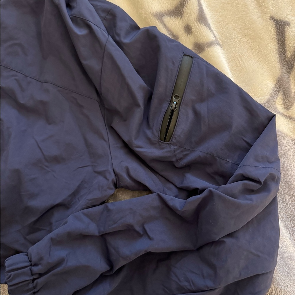 NA-KD Navy Cropped Hooded Windbreaker- MEDIUM - Picture 5 of 8